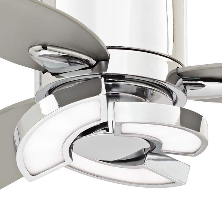 Image 4 56" Possini Vengeance Chrome 3-Blade LED Ceiling Fan with Remote more views