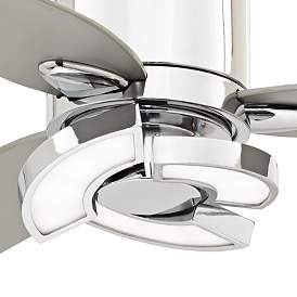 Image4 of 56" Possini Vengeance Chrome 3-Blade LED Ceiling Fan with Remote more views