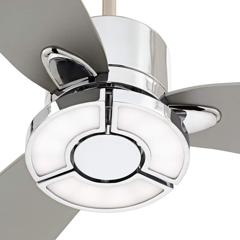Image 5 56" Possini Vengeance Chrome 3-Blade LED Ceiling Fan with Remote more views
