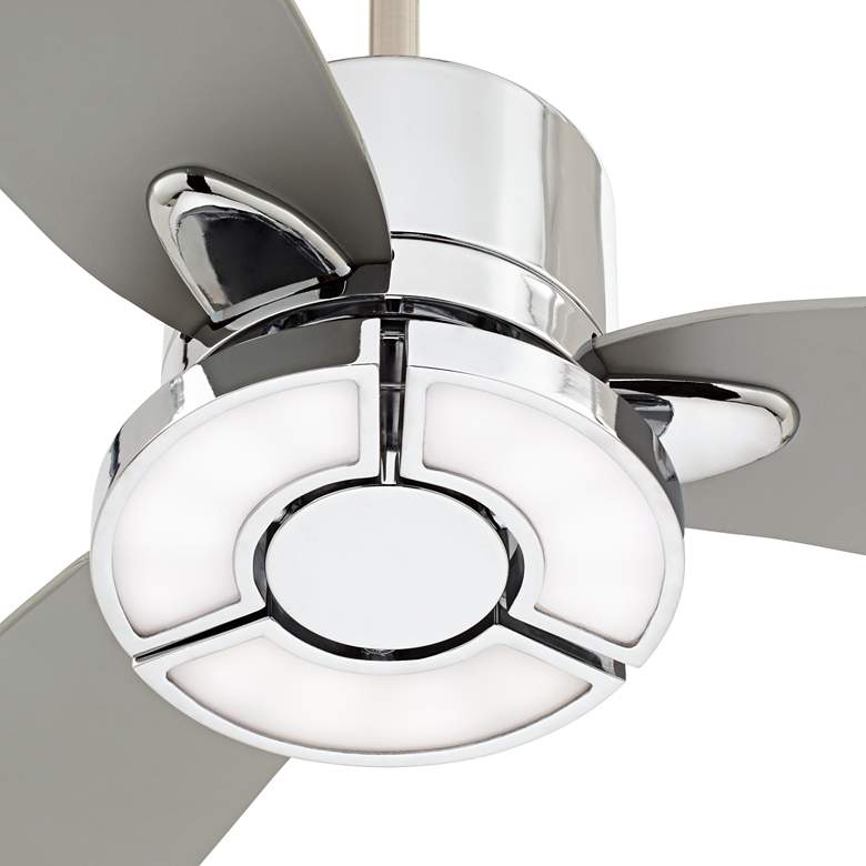 Image 5 56 inch Possini Vengeance Chrome 3-Blade LED Ceiling Fan with Remote more views