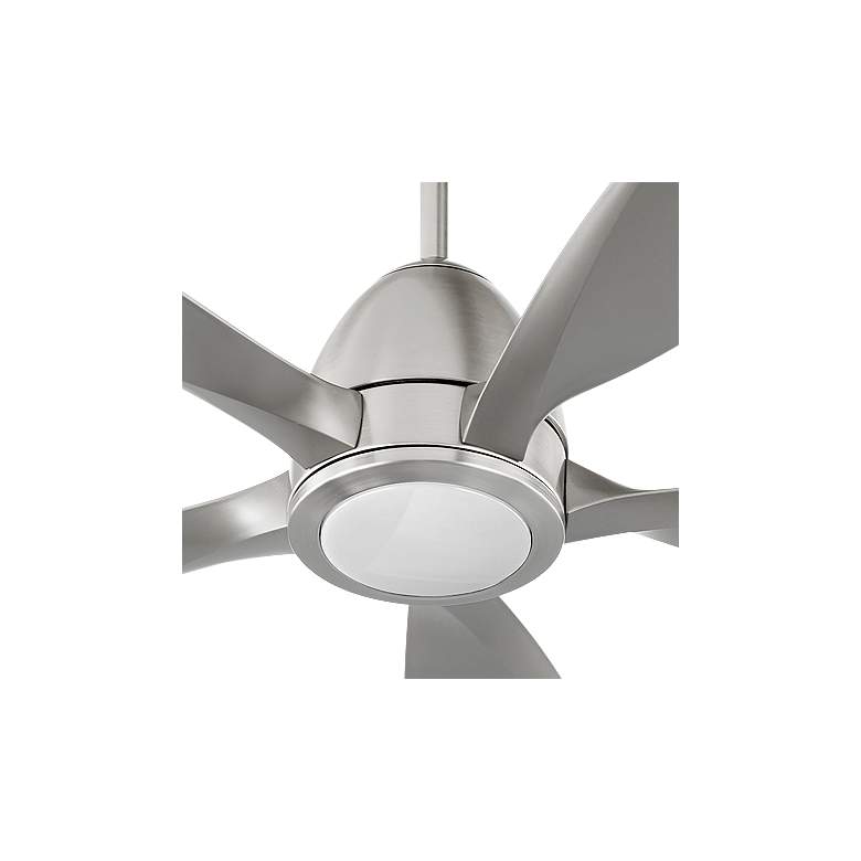 Image 3 56 inch Quorum Holt Satin Nickel Modern LED Ceiling Fan with Wall Control more views