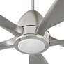 56" Quorum Holt Satin Nickel Modern LED Ceiling Fan with Wall Control