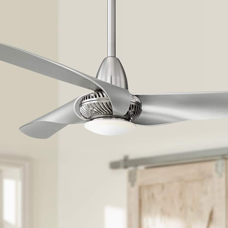 Image 1 56 inch Sleuth&#8482; Brushed Nickel Modern LED Ceiling Fan by Casa Vieja
