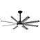 56" Stellar Custom Silver Blade Black Motor LED Ceiling Fan