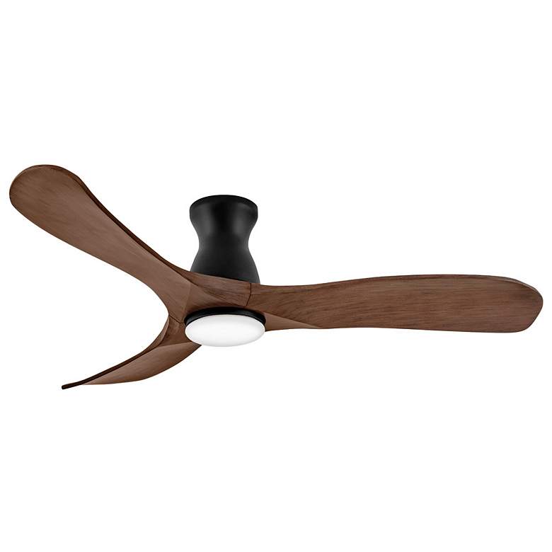Image 1 56" Swell Flush Illuminated Matte Black LED Ceiling Fan
