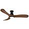 56" Swell Flush Illuminated Matte Black LED Ceiling Fan