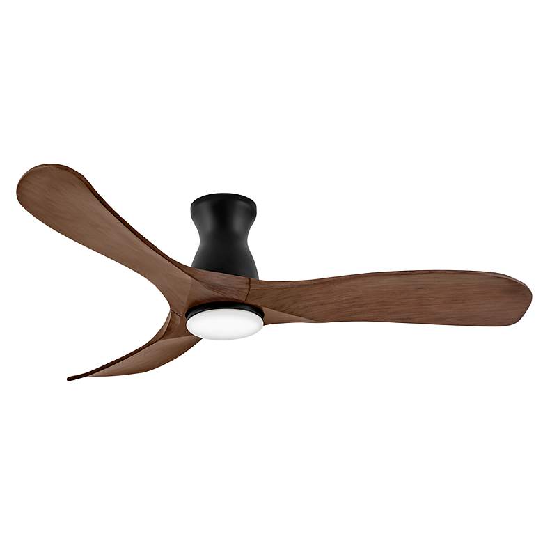 Image 2 56" Swell Flush Illuminated Matte Black LED Ceiling Fan more views