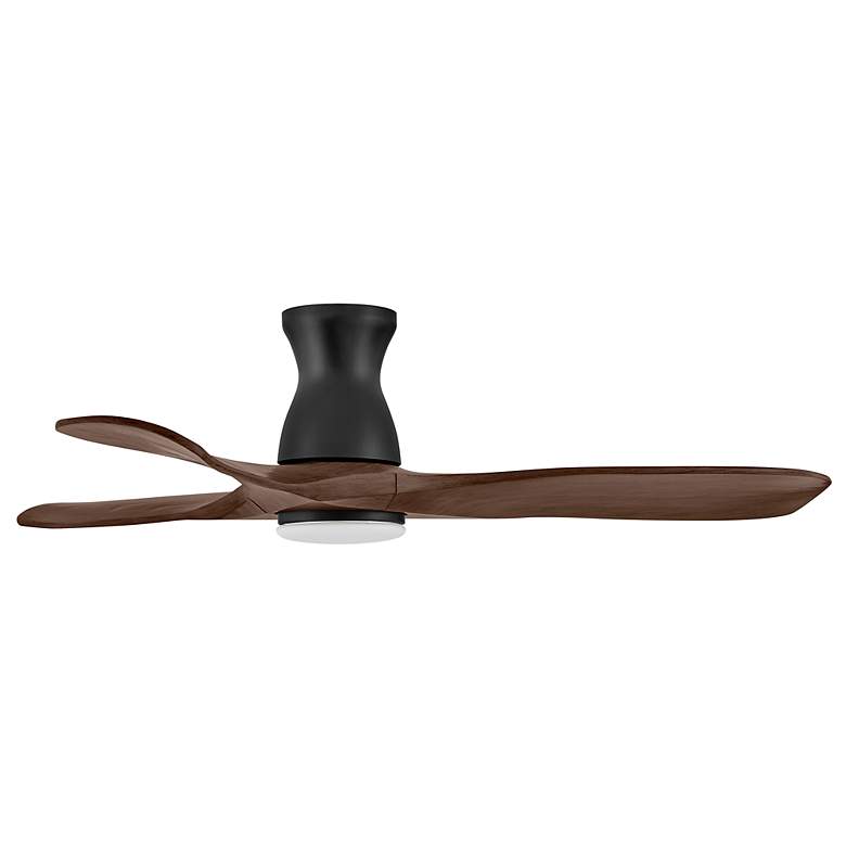 Image 5 56" Swell Flush Illuminated Matte Black LED Ceiling Fan more views