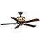 56" Vaxcel Yellowstone Burnished Bronze Finish LED Ceiling Fan
