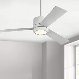 Image1 of 56" Vision Max Matte White Damp Rated LED Fan with Remote