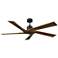 56" Visual Comfort Aspen Aged Pewter Damp Ceiling Fan with Remote