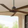 1_56" Visual Comfort Aspen Aged Pewter Damp Ceiling Fan with Remote
