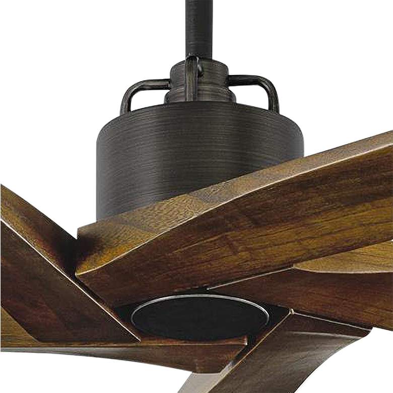 Image 3 56" Visual Comfort Aspen Aged Pewter Damp Ceiling Fan with Remote more views