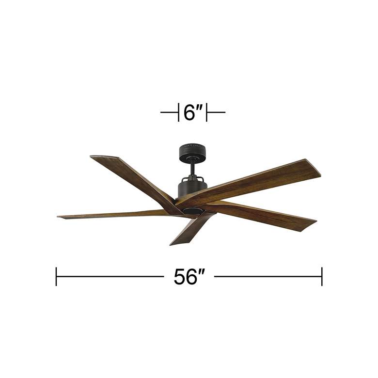 Image 6 56" Visual Comfort Aspen Aged Pewter Damp Ceiling Fan with Remote more views