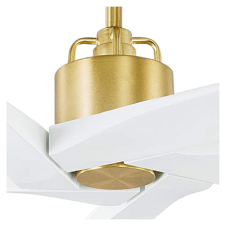 Image 3 56" Visual Comfort Aspen Burnished Brass Outdoor Fan with Remote more views