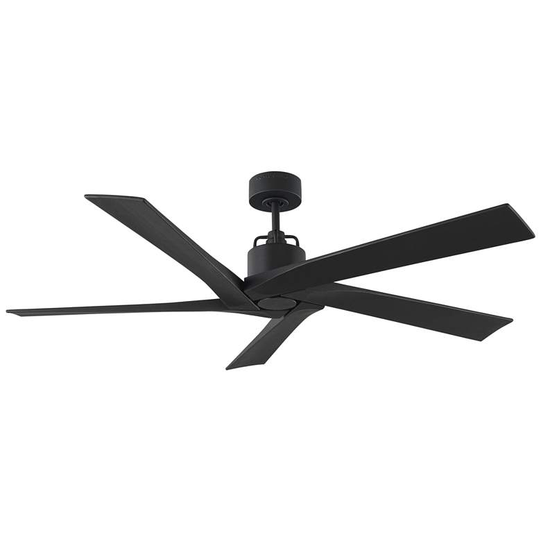 Image 2 56" Visual Comfort Aspen Midnight Black Outdoor Fan with Remote