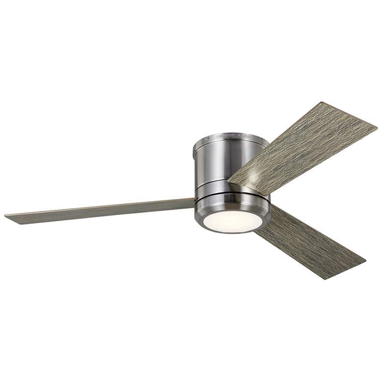 Image 2 56" Visual Comfort Clarity Brushed Steel Hugger Fan with Wall Control