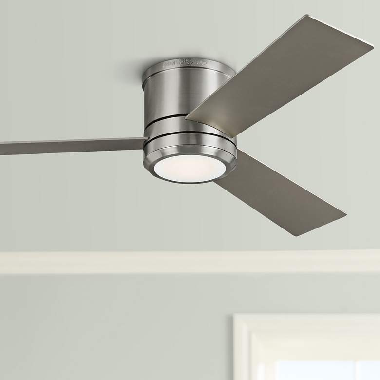 Image 1 56" Visual Comfort Clarity Max Hugger Ceiling Fan with Wall Control
