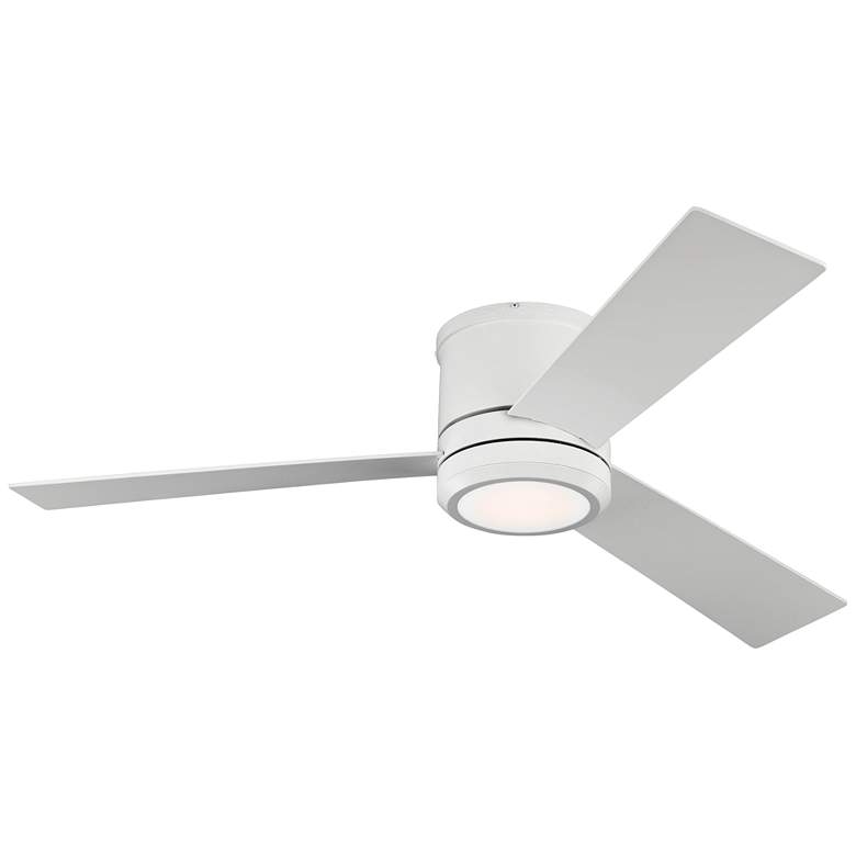 Image 2 56" Visual Comfort Clarity-Max White Hugger Wall Control Ceiling Fan