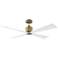 56" Visual Comfort Launceton Brass Damp Rated Ceiling Fan with Remote