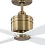 3_56" Visual Comfort Launceton Brass Damp Rated Ceiling Fan with Remote more views