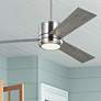 1_56" Visual Comfort Vision Brushed Steel Outdoor LED Wall Control Fan