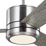 3_56" Visual Comfort Vision Brushed Steel Outdoor LED Wall Control Fan more views