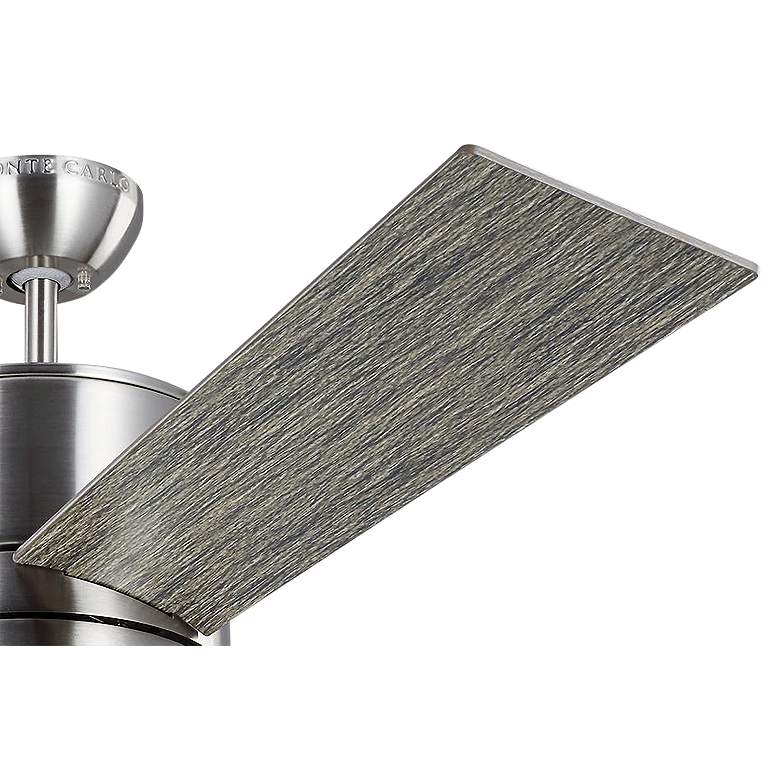 Image 4 56" Visual Comfort Vision Brushed Steel Outdoor LED Wall Control Fan more views