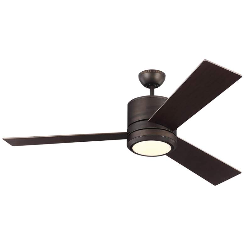 Image 2 56" Visual Comfort Vision Max Bronze Damp LED Fan with Wall Control