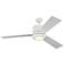 56" Visual Comfort Vision Max Matte White Damp LED Fan with Remote