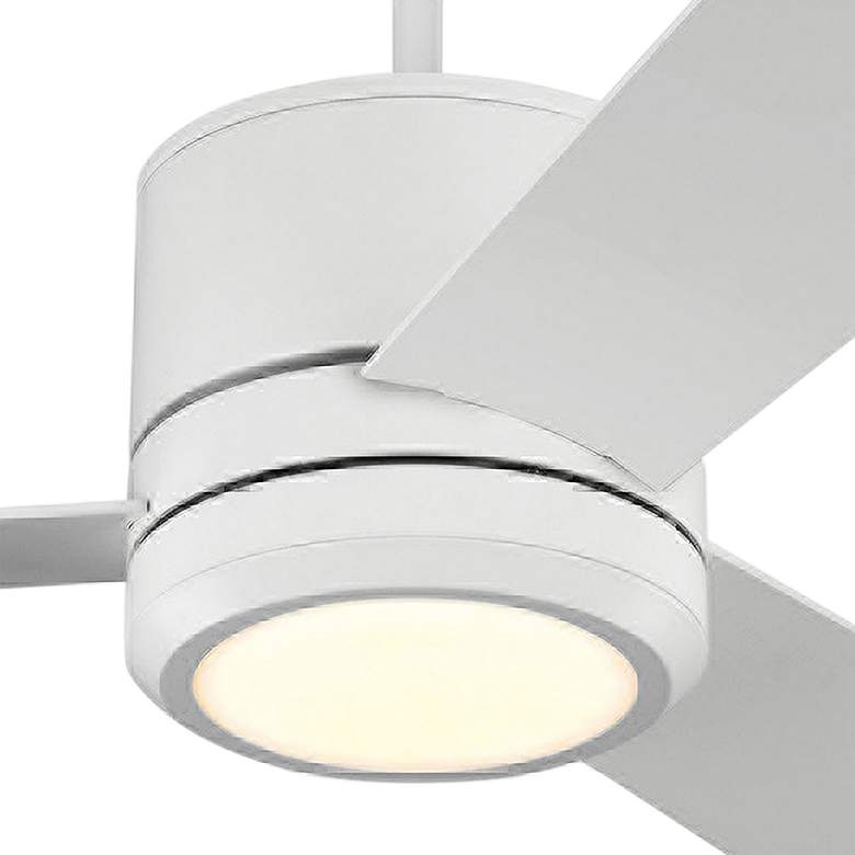 Image 3 56" Visual Comfort Vision Max Matte White Damp LED Fan with Remote more views