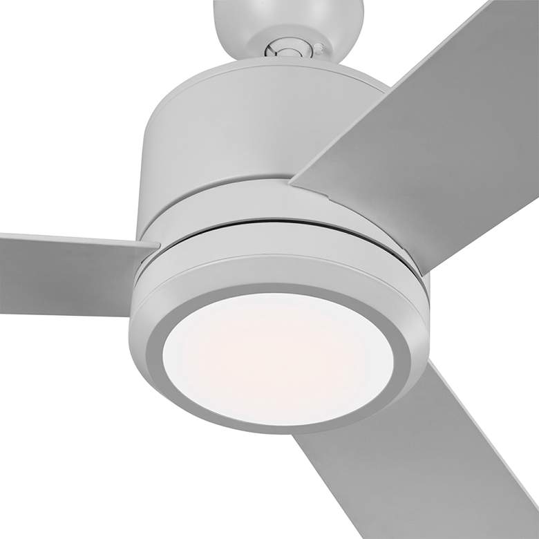 Image 5 56" Visual Comfort Vision Max Matte White Damp LED Fan with Remote more views