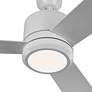 5_56" Visual Comfort Vision Max Matte White Damp LED Fan with Remote more views