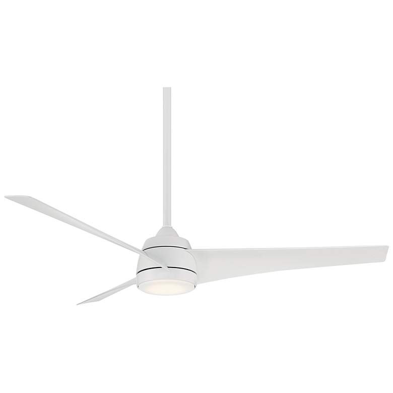 Image 2 56 inch WAC Sonoma Matte White LED Wet Rated Modern Smart Ceiling Fan