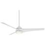 56" WAC Sonoma Matte White LED Wet Rated Modern Smart Ceiling Fan