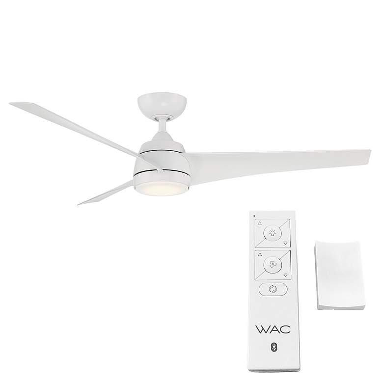 Image 5 56 inch WAC Sonoma Matte White LED Wet Rated Modern Smart Ceiling Fan more views