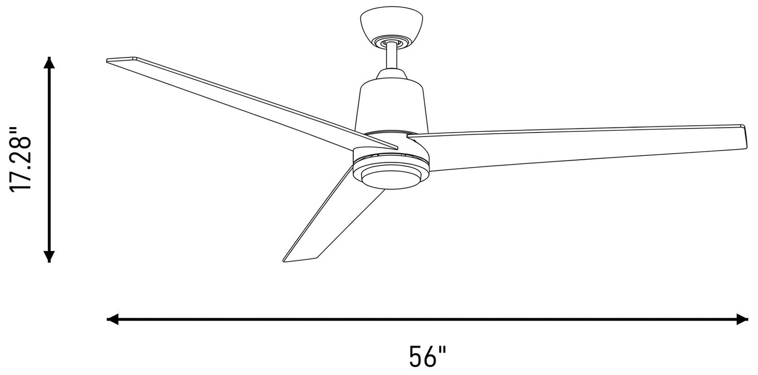 Image 3 56" LED Ceiling Fan in Brushed Nickel more views