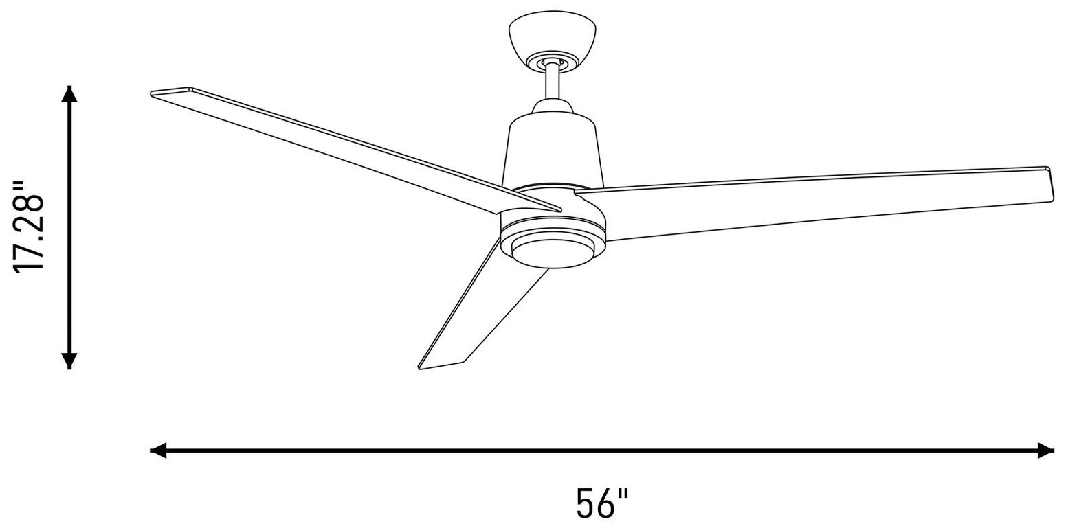 Thumbnail2 of 56" LED Ceiling Fan in Matte Black more views