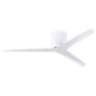56" Matthews Eliza-H Gloss White Damp Hugger Ceiling Fan with Remote