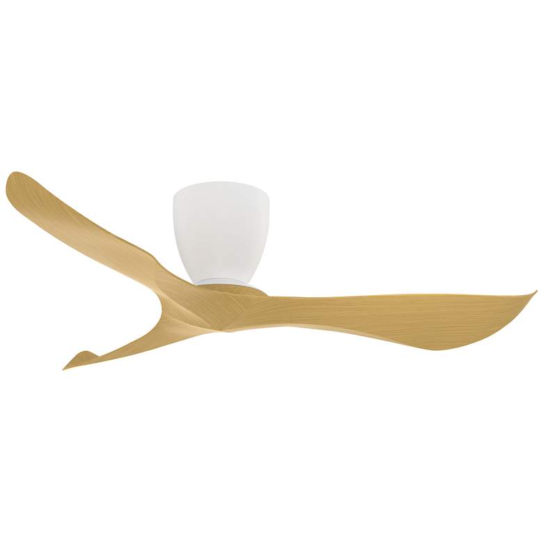 Image 1 56" Maxim Keanu Matte White/Teak Hugger Fan