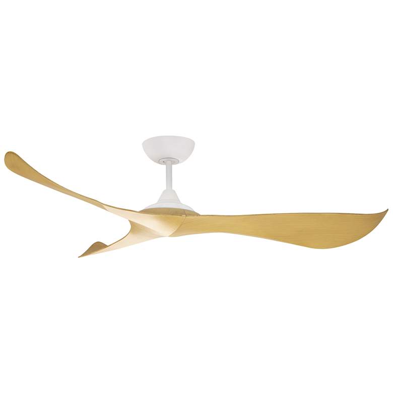Image 1 56" Maxim Keanu Matte White/Teak Indoor/Outdoor Fan