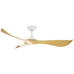56" Maxim Keanu Matte White/Teak Indoor/Outdoor Fan