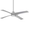 56" Minka Aire Swept Silver LED Ceiling Fan with Remote