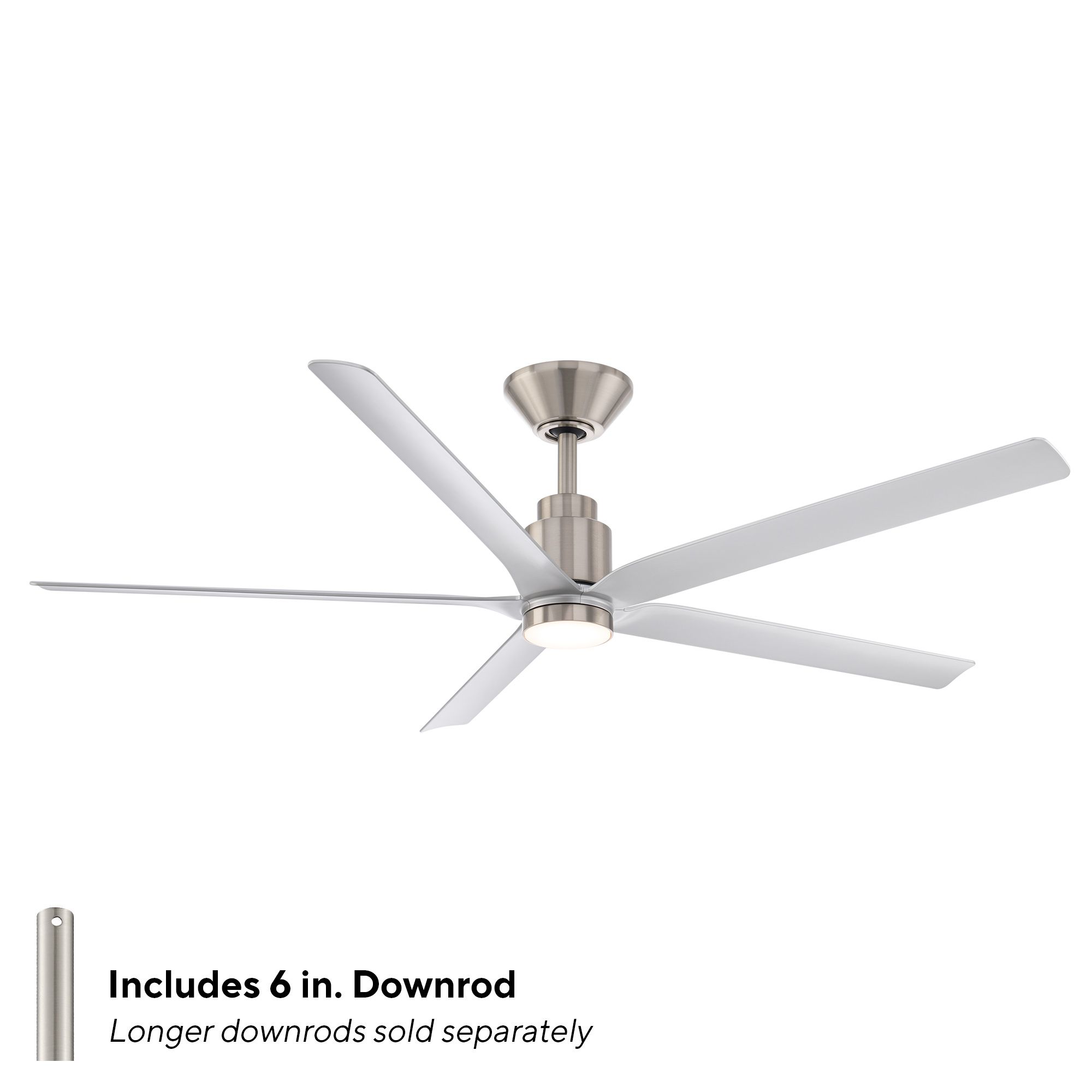 Image 6 56" Modern Forms Smooth 5 Brushed Nickel more views