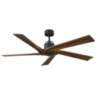 56" Monte Carlo Aspen Aged Pewter Damp Ceiling Fan with Remote