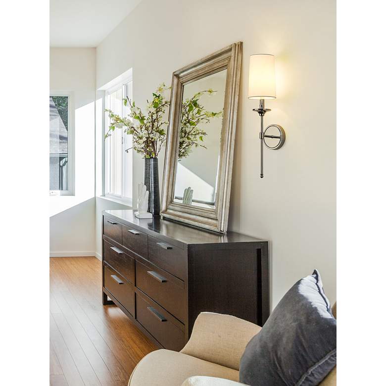 Image 1 Z-Lite Emily 24" High Polished Nickel Metal Wall Sconce in scene