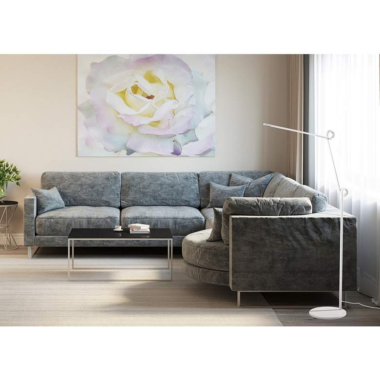 Image 1 Knot White Metal Adjustable LED Floor Lamp in scene