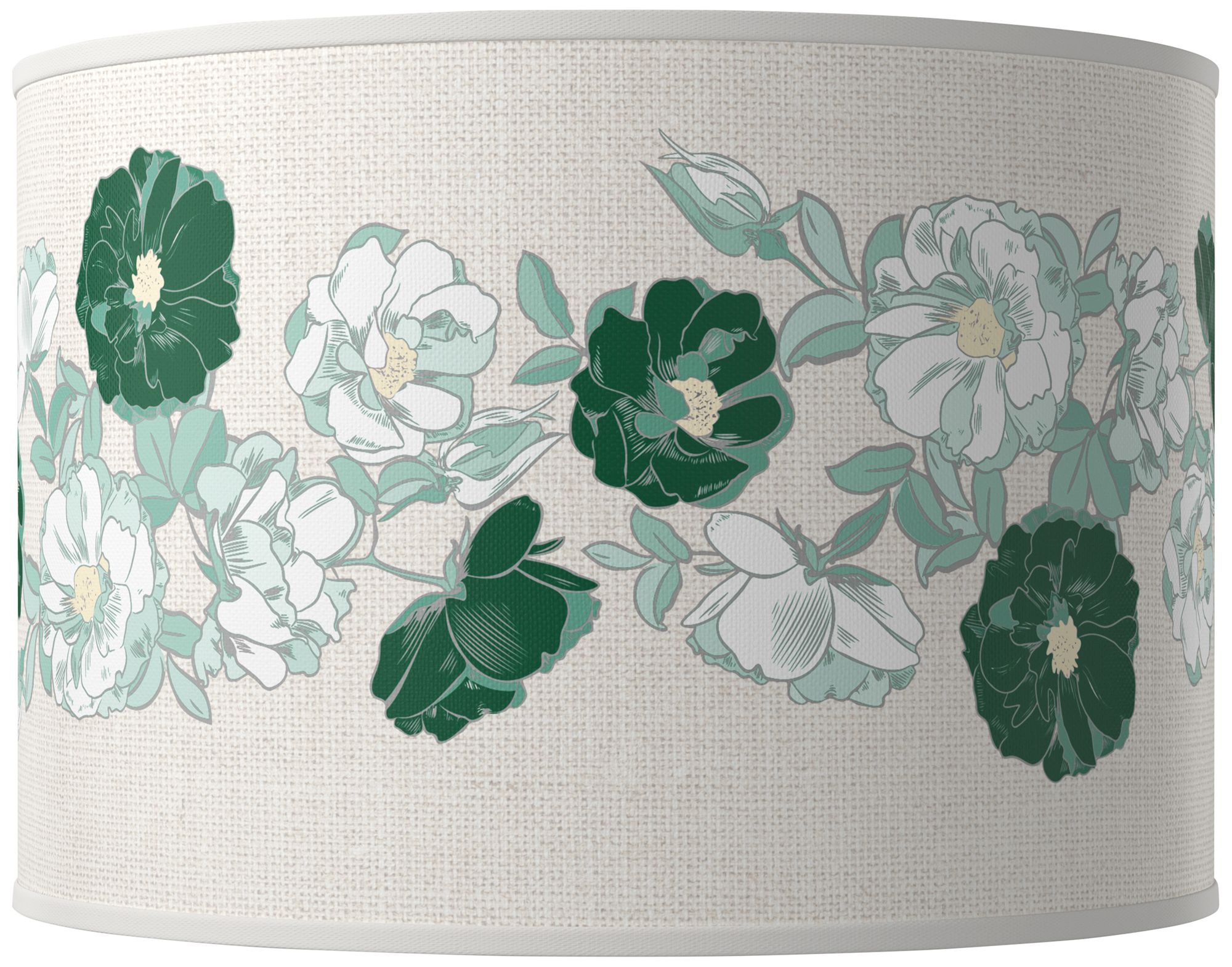 Color Plus Ovo 28 1/2" High Rose Bouquet Shade Greens Table Lamp