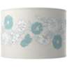 Color Plus Double Gourd 29 1/2&quot; Rose Bouquet Raindrop Blue Table Lamp
