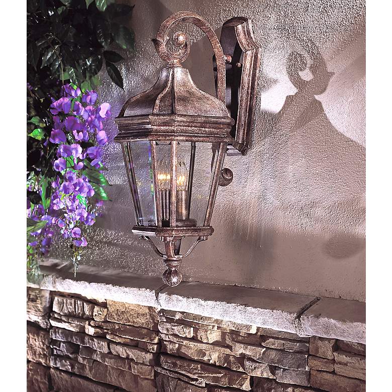 Image 1 Minka Harrison Series 21" High Traditional Scroll Outdoor Wall Light in scene